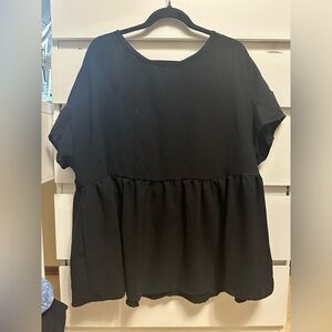 SHEIN Black Flowy Blouse